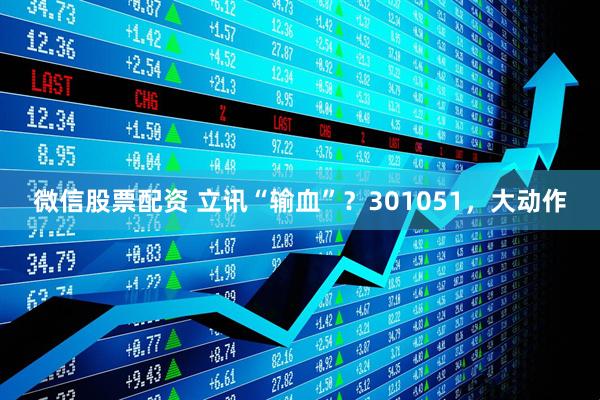 微信股票配资 立讯“输血”？301051，大动作