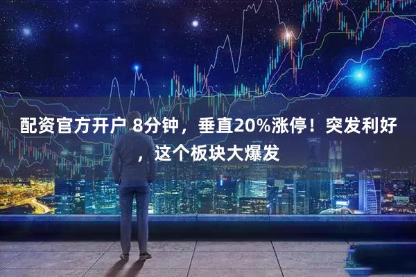 配资官方开户 8分钟，垂直20%涨停！突发利好，这个板块大爆发