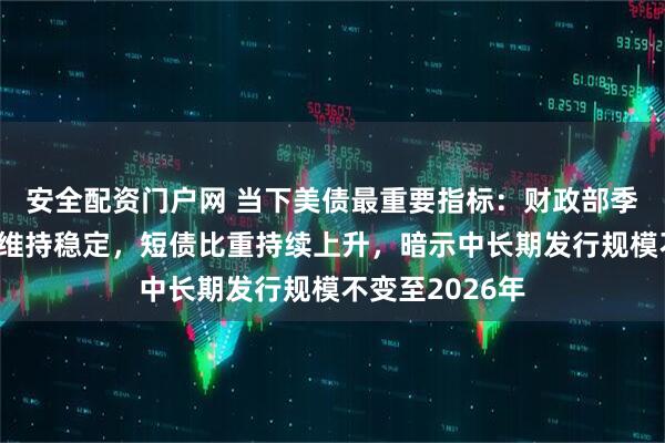 安全配资门户网 当下美债最重要指标:财政部季度再融资规模维持稳定,短债比重持续上升,暗示中长期发行规模不变至2026年